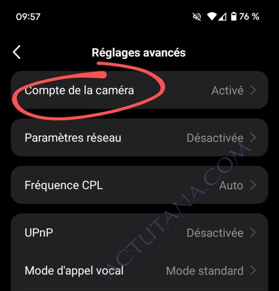 réglages avancées tapo c200