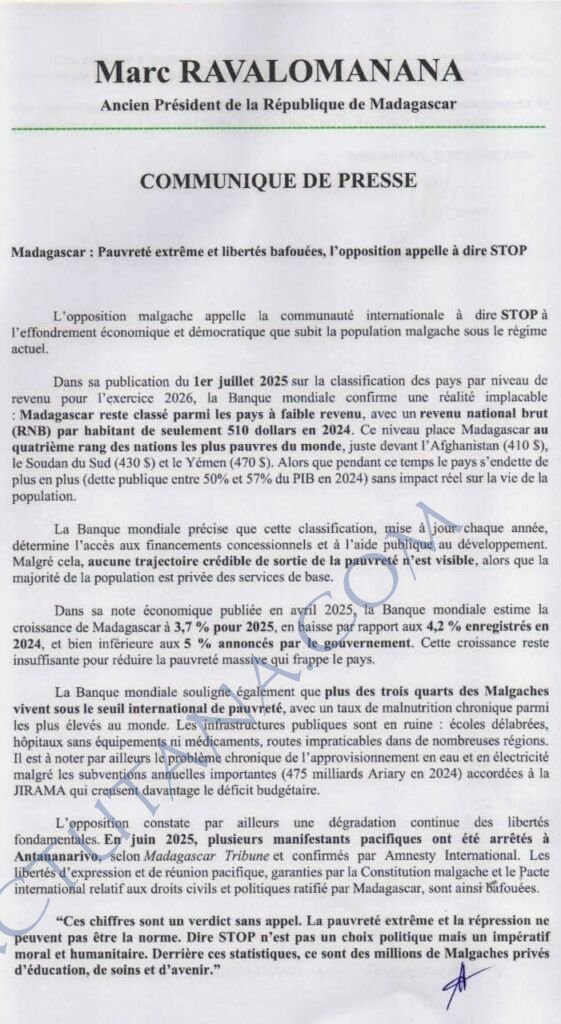 pauvreté Madagascar 