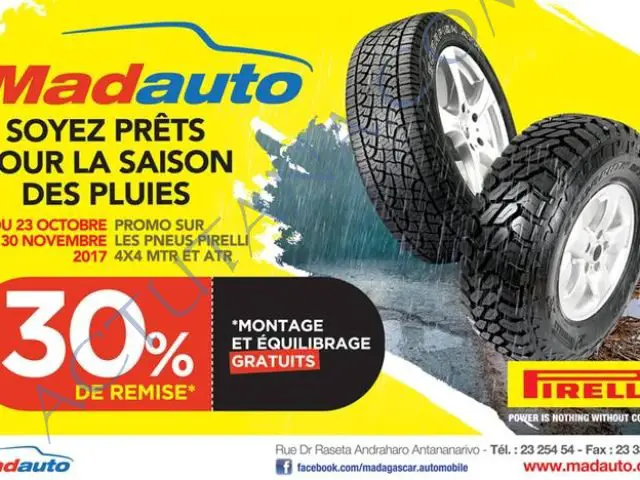 -30% : Promo pneus Pirelli 4X4 chez Madauto
